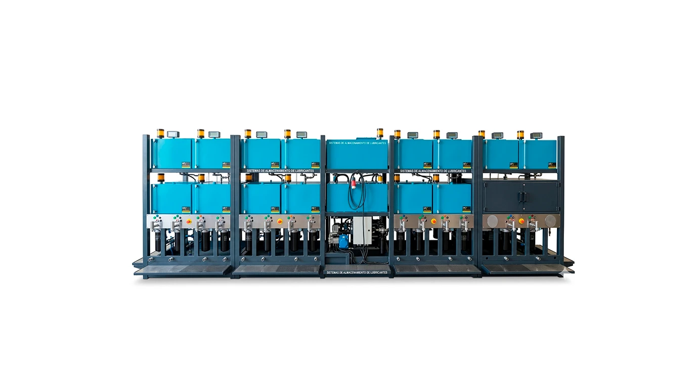 Sistemas de almacenamiento y central de lubricantes industrial